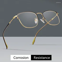 Sonnenbrillen Frames ultraleichte reine Titaniumblau -Licht -Blockierbrillen Frauen Retro Oval Brille Männer Computer Gaming Vintage Optical