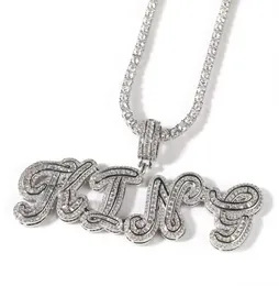 AZ Custom Name Letters Letter Halsketten Herren Mode Hip Hop Schmuck kursiv aus Gold aus dem ersten Buchstaben Anhänger Halskette 7263262