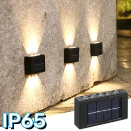 Decorations Solar Light Outdoor Garden Sunlight Powered LED Wall Lamp Waterproof Up And Down Lighting For Patio Street Balcony Fence Decor