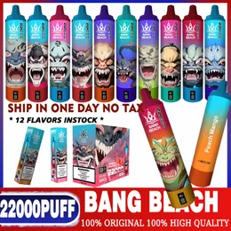 Bang Beach 22000 22K sbuffi usa e getta E Sigarette Dispositivo pod vape 850 mAh batteria da 30 ml pre -riempita vs puff 12000 12k 9000 puff 18000 bang king 15k boccone digitale 20k