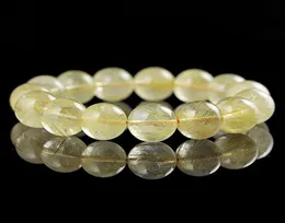 High Quality 6810mm Gold Crystal Beads Bracelets Bangles Natural Stone Quartz Rutilated Bracelets Elastic Stretch Bracelet Men7960956