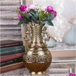 VASI DECIVIMENTO VINTAGE HOME DECIVIMENTO ANTICO FLORALE METALE FLORALE VASO DI LUSSO DESKTOP ARTICA ART DECORAZIONI ORNINE GIOCHI DI GIOCO DELLA GENERA