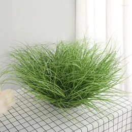 Dekorativa blommor 1st Simulation Single Catttail Gräs 35/42 cm Silkduk Fake Greenery Artificial Plant Wedding Party Scene Home