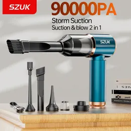 SZUK CAR Vacuum Cleaner 90000PA Mocna bezprzewodowa maszyna do czyszczenia ręcznego mini przenośna dla klawiatury domowej 240418