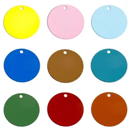 Afantos 50pcs Basic redonda de ferro -alora baseada em ferro, estampagem de filigrana para brincar jóias Fazendo pendente pintado de multicolor 12 mm dia.