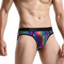 Underpants Gays Sexy Underwear For Young People Fashion Bottom Lingerie Youth U Convex Pouch Briefs Pants Colorful Rainbow Boy Funny Tangas