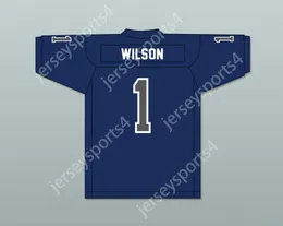 Custom Nome Nome Numer Youth/Kids Zach Wilson 1 Corner Canyon High School Chargers Navy Blue Football Jersey 2 cuciture S-6XL