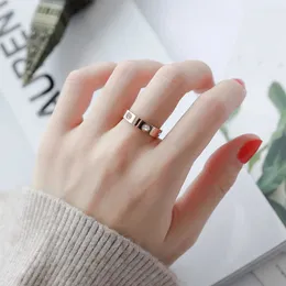 Show off an unintentional beautiful ring Red Rose Gold Diamond Index Finger Ring Female Fashion Personalized with cart original rings