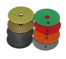 10 Pieces 4 Inch D100mm 4 Steps Sharp Resin Polishing Pads Concrete Floor Polishing Grinding Wheel For Floor Grinding Machine7824042