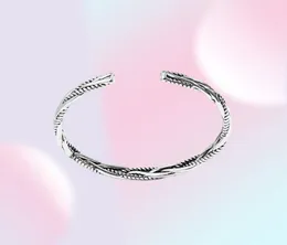 Bangle Retro Silver Silver Color Ed Woven Bracelet Usisex Jewelry Fashion الإبداعي الافتتاح زوجين هدية 7995667
