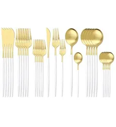 30 pezzi di posate opache set 304 per le stoviglie in acciaio inossidabile set coltello da coltello da dessert cucchiaio caffè sporo argenteria per casa cucina tavolo da tavolo 4056762