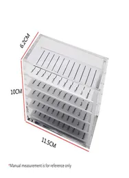 5 Schichten transparente Wimpernbox -Speicherbox -Organizer Acrylpalettenpalette Hülle Transplantation Display Makeup248p8321352