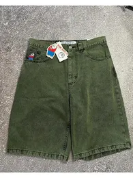 Damskie spodenki Y2K Polar Big Boy Dżinsy Modna złoczyńca haftowa High Street HARAJUKU TALISTED WIEKOWE TROUSER