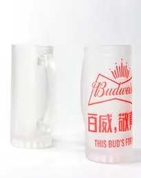 Creative Sublimation Glass Blank Mug 16oz Clear Frosted Beer Mugs Makes You Drink Up5072246