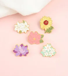 Spettame di fiori creativi per pins forti di smalto zinco badge pianta in lega giglio zaino con fibbia collare collezione di decorazioni per gioielli jean denim cappotto accessorio7329750