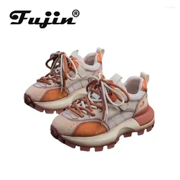 Sapatos casuais Fujin 5cm Botas mistas Botas de tornozelas Spring Autumn Mulheres