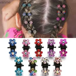 Hair Accessories Mini rhinestone hair clip womens crystal flower hair claw shiny metal hair clip childrens party headwear hair accessory WX