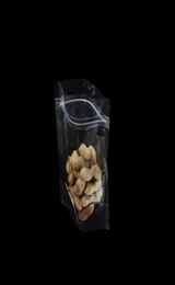 100pcslot 9125cm Clear Plastic Stand Up Zip Lock Food Storage Packaging Väskor Värmtätning Fukt Proof Reserable Tea Powder PAC7767769