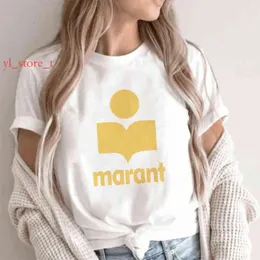 Marant designersfemme t-shirt kvinnor bomull hajuku t-shirt o-hals kvinnor kausal tshirts högkvalitativ klassisk bokstäver lös tee tshirt spela t-shirt 6860