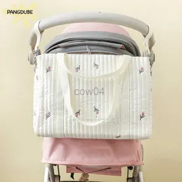 Diaper Bags 36*12*24cm Korean Style Baby Diaper Bag Mummy Shoulder Bag Embroidery Quilted Mommy Bag for Stroller Handbags for Baby Stuff d240429