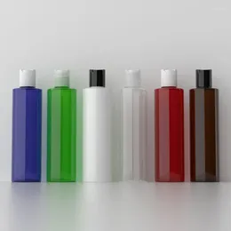Lagringsflaskor 40 st 150 ml tom brun plast med skivlock påfyllningsbar för schampo duschgel flytande tvål toner kosmetisk förpackning
