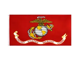 USMC United States Marine Corps Flag Direct Factory hela 3x5fts 90x150cm polyesterbanner för inomhusut utomhusdekoration4122479