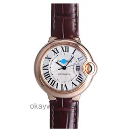 Unisex Dials Automatic Working Watches Carter Middle Aged New Blue Balloon Rose Gold Mechanical Womens Watch W6920069