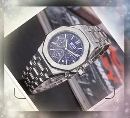 Мужские шесть Stiches Автоматические даты часы Spectwatch Sapphire Glass 42 мм Япония Кварц День День День Дата Время Неделя Водонепроницаемы