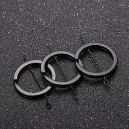 Keychains 10Pcs/lot 25mm 28mm 30mm Black Color Metal Flat Round Blank Split Key Ring Holder For Keychain Keyfob DIY Jewelry Accessories