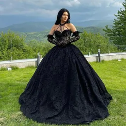 Party Dresses UZN Elegant Black Lace And Feather Princess Prom Dress Sweetheart Zipper Back Evening Gowns Saudi Arabia