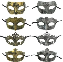 Маскарад маски старинные антикварные мужчины венецианские маски взрослые карнавальная маска Хэллоуин Старый Золотой серебристые различные стили5846728