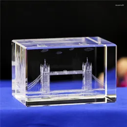 장식 인형 3D 레이저 조각 런던 브리지 장식 가정 크리스탈 장식품 결혼식 여행 기념 선물 자동차