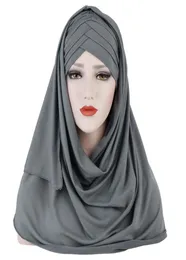 Schals Frauen Indien Hut Muslim Rüschenkrebs Chemo Beanie Turban Wrap Cap Schal Schal Echarpe Voile Femme Musulman9335271