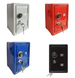 Household Insurance Box Vertical Mini Metal Safe Car Safe Key Insurance Cabinet Desktop Decoration Piggy Bank 240420