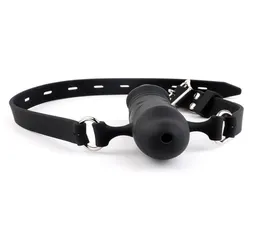 Mun gag dildo oral fixering sele bondage läder rem på sexiga leksaker penis plugg silikon dubbelade dildos för par kvinnor9215171