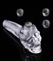 1PCS Półce cenne Clear Crystal Quartz Skulc Rudka Rudka Paliwa Rurki 3Metal Filtrów rękodzieła Zwiększona energia 9424799