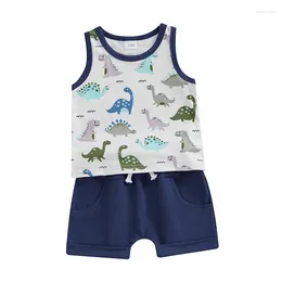 Kleidungssets Kleinkind Baby Jungen Outfit ärmellose Weste Tanktops Freizeit Shorts 2pcs Sommerkleidung