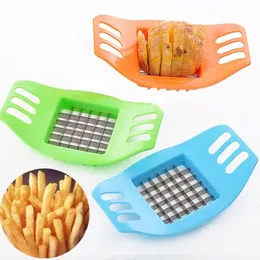 Fruktgrönsaksverktyg Rostfritt stål Potatis Cutter French Fry Cutters Plastic Slicer Chopper Kök Köksverktyg Chip 2024430