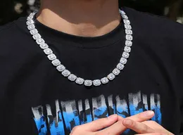 13mm Square Dianond Tennis Chain Luxury Cubic Zirconia Designer Diamond 14k Gold Tennis Chains Herr Smycken Hip Hop 1624Inch7007419