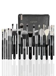 Yavay 25pcs Pennelli Makeup Brush Set Professional Flending Artist Premium Yavay Leather Borse Make Up Brush Brush Tools Kit7287791