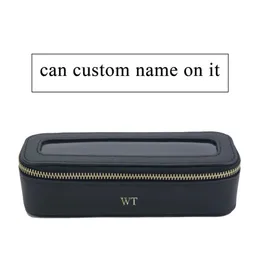 Letras personalizadas clássicas coloridas Saffiano Travel Portable Clear PVC PVC Cosmetic Bag Tpu Wash Bolsa Magiz Bolsa de Armazenamento Presente 240428