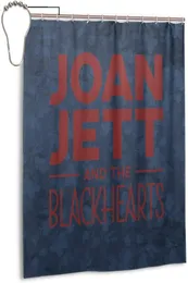 GVV Dekorat łazienki zasłona prysznicowa Joan Jett Blackhearts trwałe tkaninowe kurtyna Wodoodporna kolorowa fanów 66x72 w 168CMX19575812