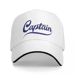 Capitão de bola Capitão Marine Náutico Texto Cap de Texto Baseball Cosplay Man Men Women's Women