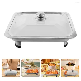 Plates Stainless Steel Dinner Plate Buffet Server Dish Chafing Baking Tray Flat Plastic Pans For Foods Holder