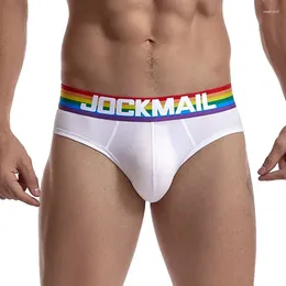 Underpants uomini sexy biancheria intima Bretazioni da uomo traspirante modale comodo Cueca gay calzoncillos scivolano mutandine maschili arcobaleno hombre