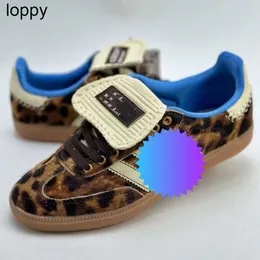 2024SS Leopard Pony Wales Sam Bonner Bas Silver Low Shoes Tonal White Black Lace Designer Fashion Brand Originals Män Sneakers Casual Shoe