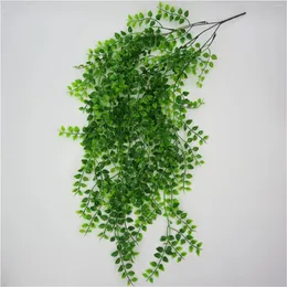 Decorative Flowers Artificial Hanging Vine Plants Decor Plastic Greenery For Home Wall Indoor Outdside Basket Wedding Decorations