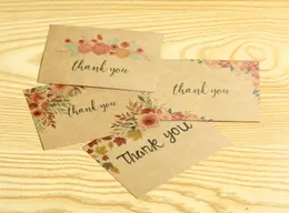 Kraft Paper Single Page Thank You Card Message Greeting Cards Wedding Birthday Party Flower Shop Without Envelope2476894