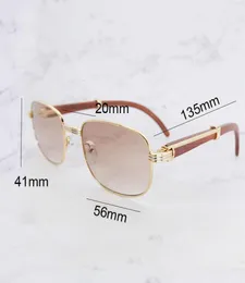 Винтажные джентльмены дизайнер Carter Red Wood Square Sunglases Стильные ретро -прозрачные очки Fill8409326