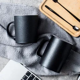 Kupalar Krem Kupa Yaratıcı Basit Retro Black Coffee Babalar Günü Kızı Nordic Tasarım Taza De Cafe Drinkware